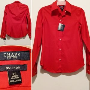 CHAPS No Iron Button Down Shirt